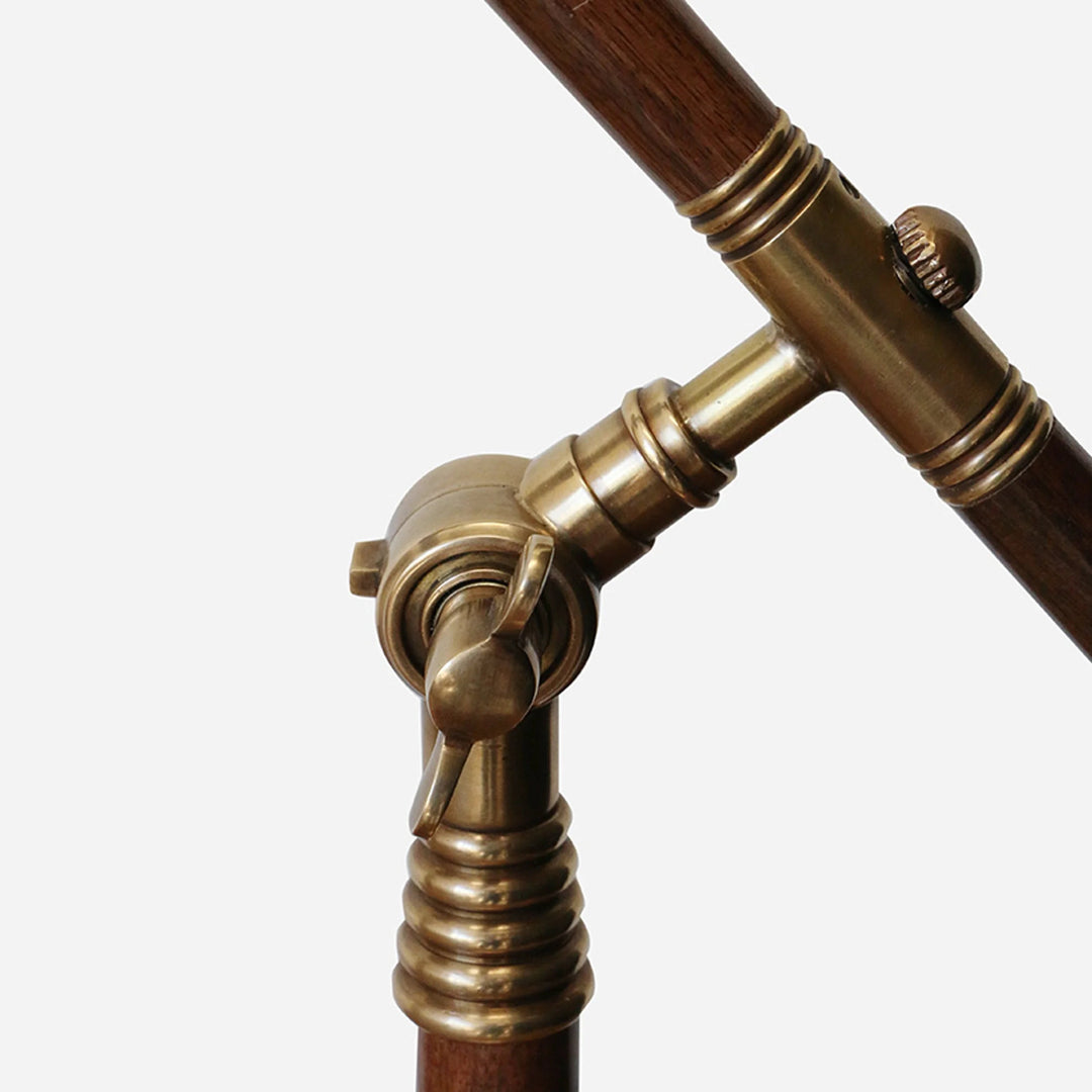 Clam Desk Lamp | Adjustable | Brass Antiqued Finish | H 67cm approx - Suzie Anderson Home