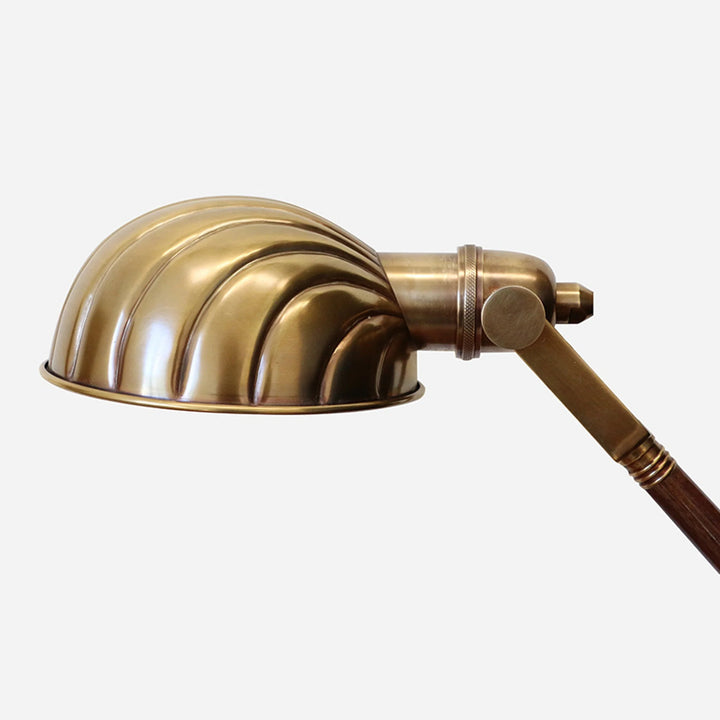 Clam Desk Lamp | Adjustable | Brass Antiqued Finish | H 67cm approx - Suzie Anderson Home