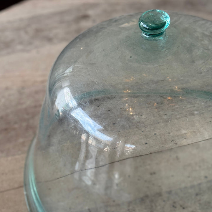 French Antique Glass Jardin Cloche | 34cm H x 45cm Diameter