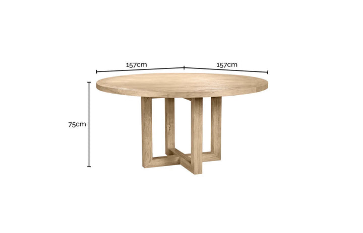 Shore Reclaimed Elm Dining Table | 150cm Round