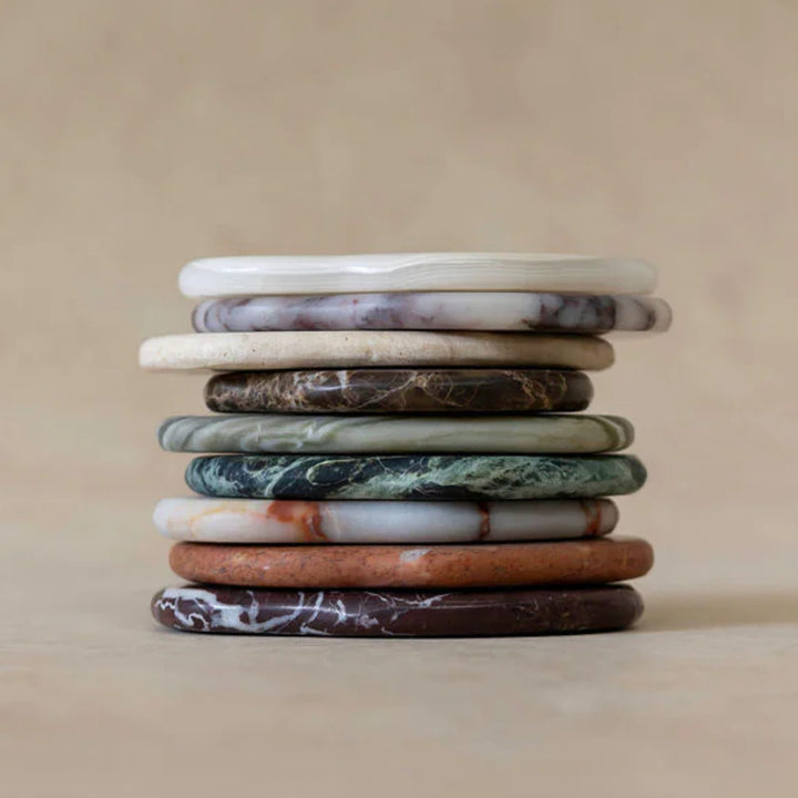 Anchor Marble Coasters | Set of 4 | Brown Emperador