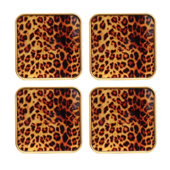 Leopard Print Coaster Set