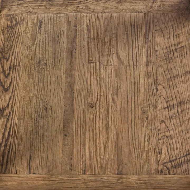 Colorado Marble Top Side Table | Natural Oak Base | W50 x H50cm - Suzie Anderson Home