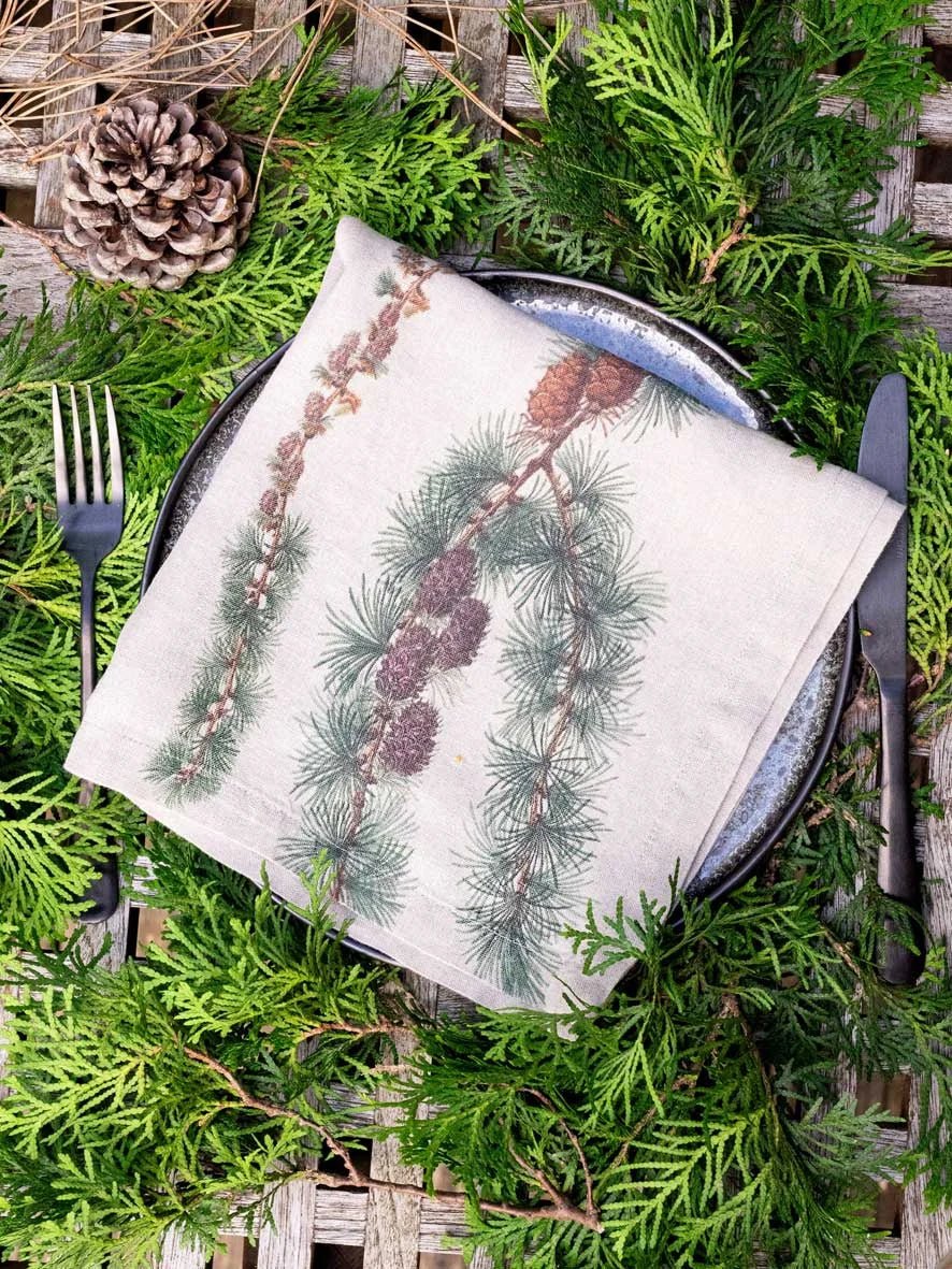 Conifer Trees | Linen Napkin | SET OF 6 - Suzie Anderson Home