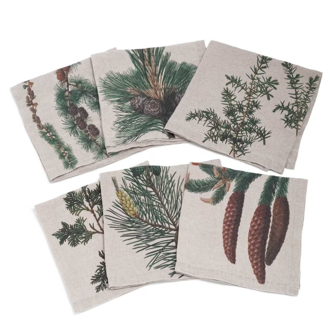 Conifer Trees | Linen Napkin | SET OF 6 - Suzie Anderson Home