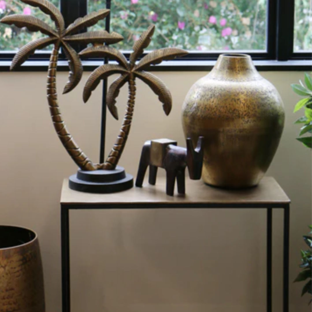 New York Small Console Table | Antique brass | W60 x D31 x H82cm