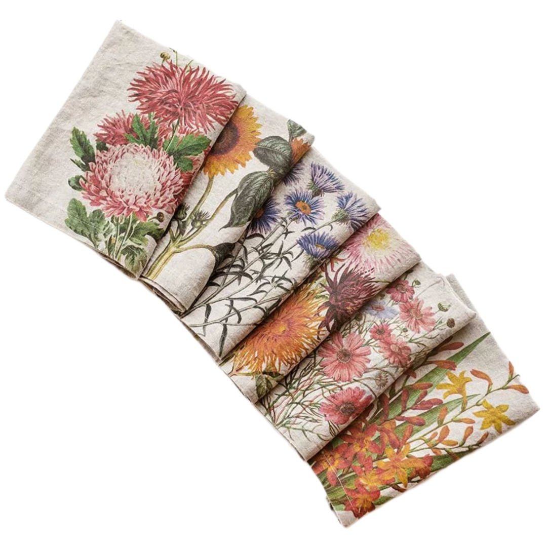 Country Flowers | Linen Napkin | SET OF 6 - Suzie Anderson Home