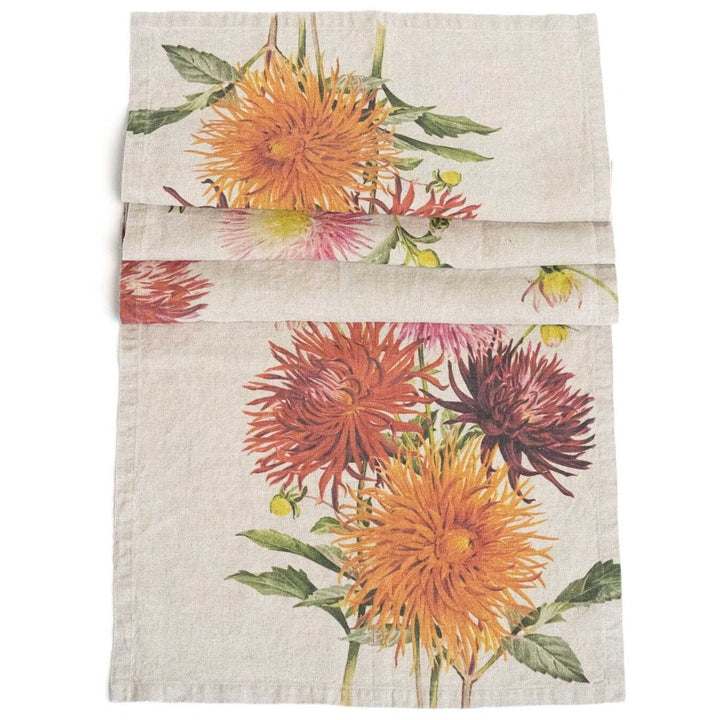 Country Flowers | Linen Table Runner | 46x136cm