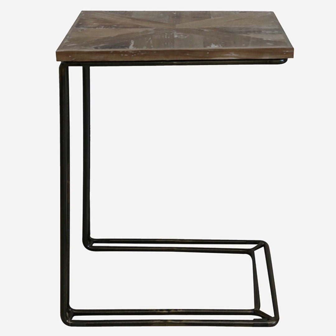 Cove L - Shape Sofa Table | Reclaimed Timber Top - Suzie Anderson Home