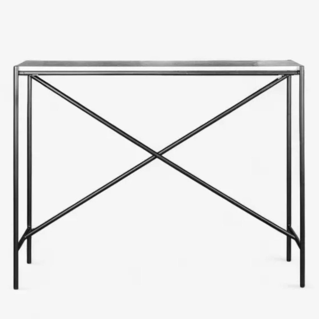 Croix Console Table | Iron/Marble | W100 x D39 x H76cm - Suzie Anderson Home