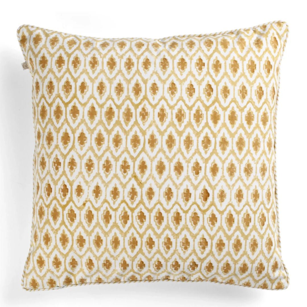 Cross | Cotton Cushion Cover | Yellow Olive | 50x50cm - Suzie Anderson Home