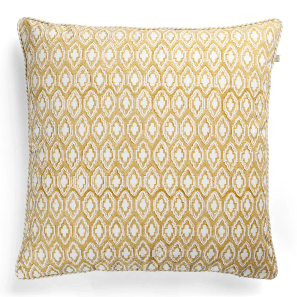 Cross | Cotton Cushion Cover | Yellow Olive | 50x50cm-Suzie Anderson Home