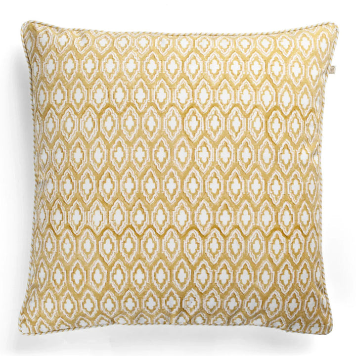 Cross | Cotton Cushion Cover | Yellow Olive | 50x50cm-Suzie Anderson Home