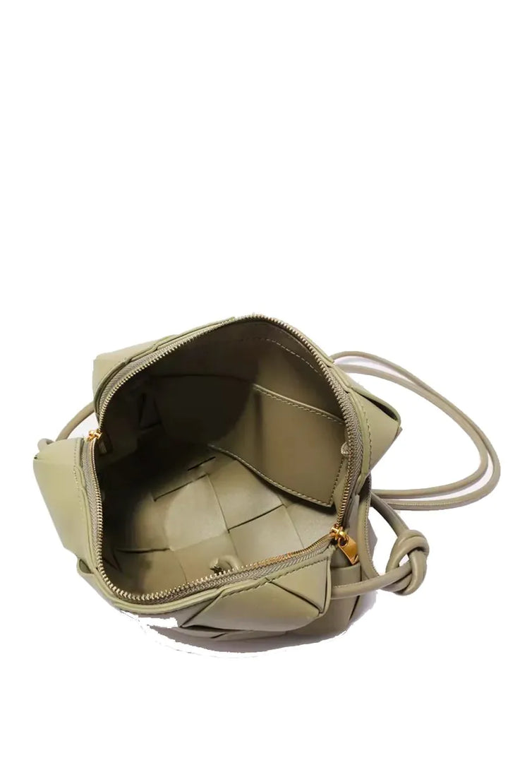 L'ora Large Weave Crossbody Bag | Olive