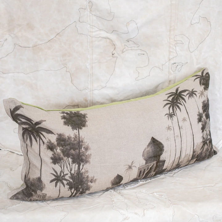 Badalpur Linen & Velvet Cushion with insert | 50x100cm