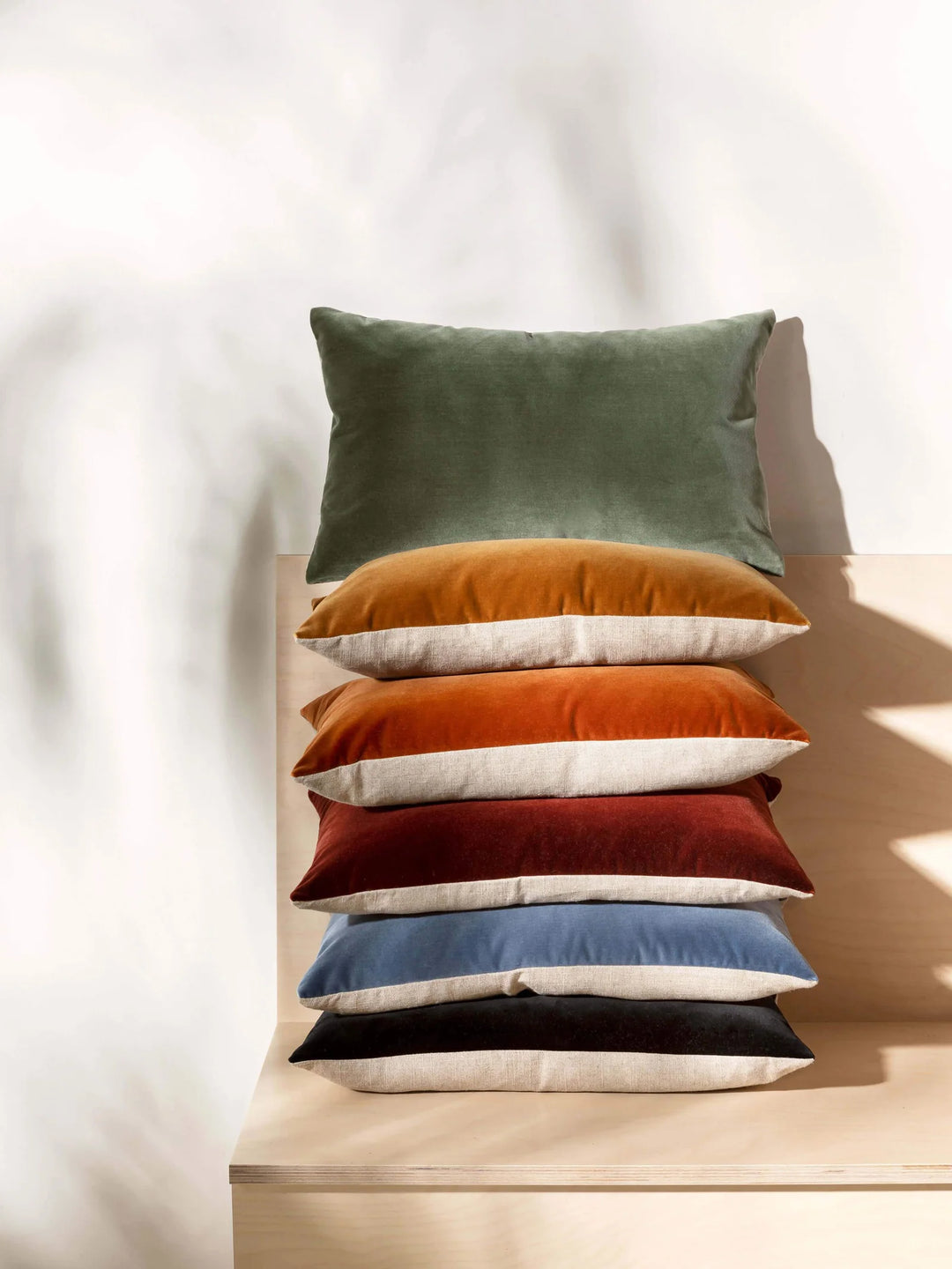Etro Mini Velvet & Linen Cushion & Insert | Storm Blue | 30x50cm