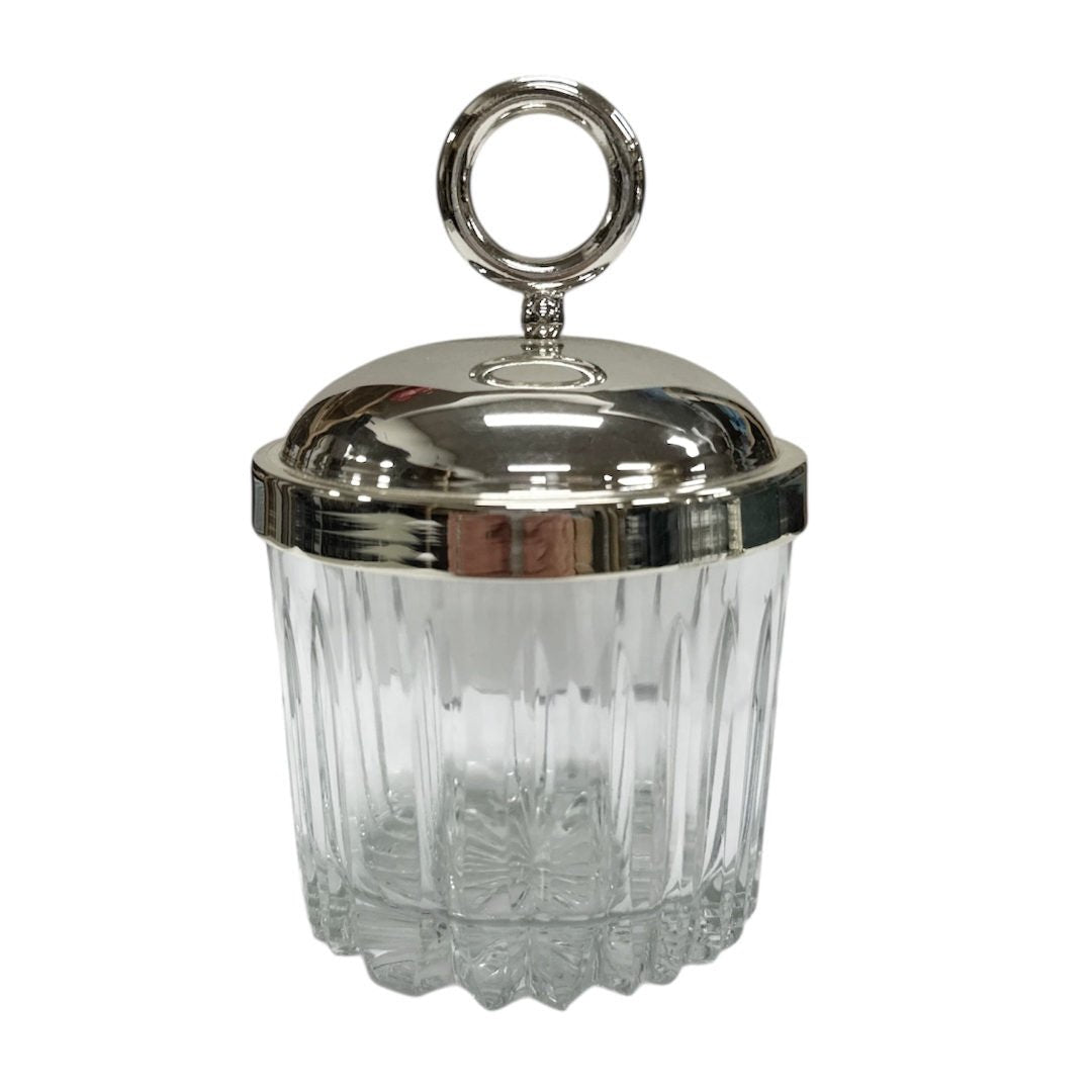 Cut Glass Jar with Silver Lid | Handcrafted in Turkey - Suzie Anderson Home