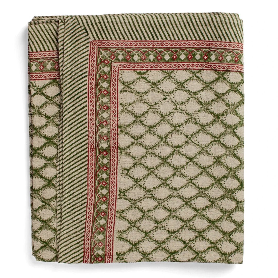 Cypress | Green | Linen Tablecloth - Suzie Anderson Home