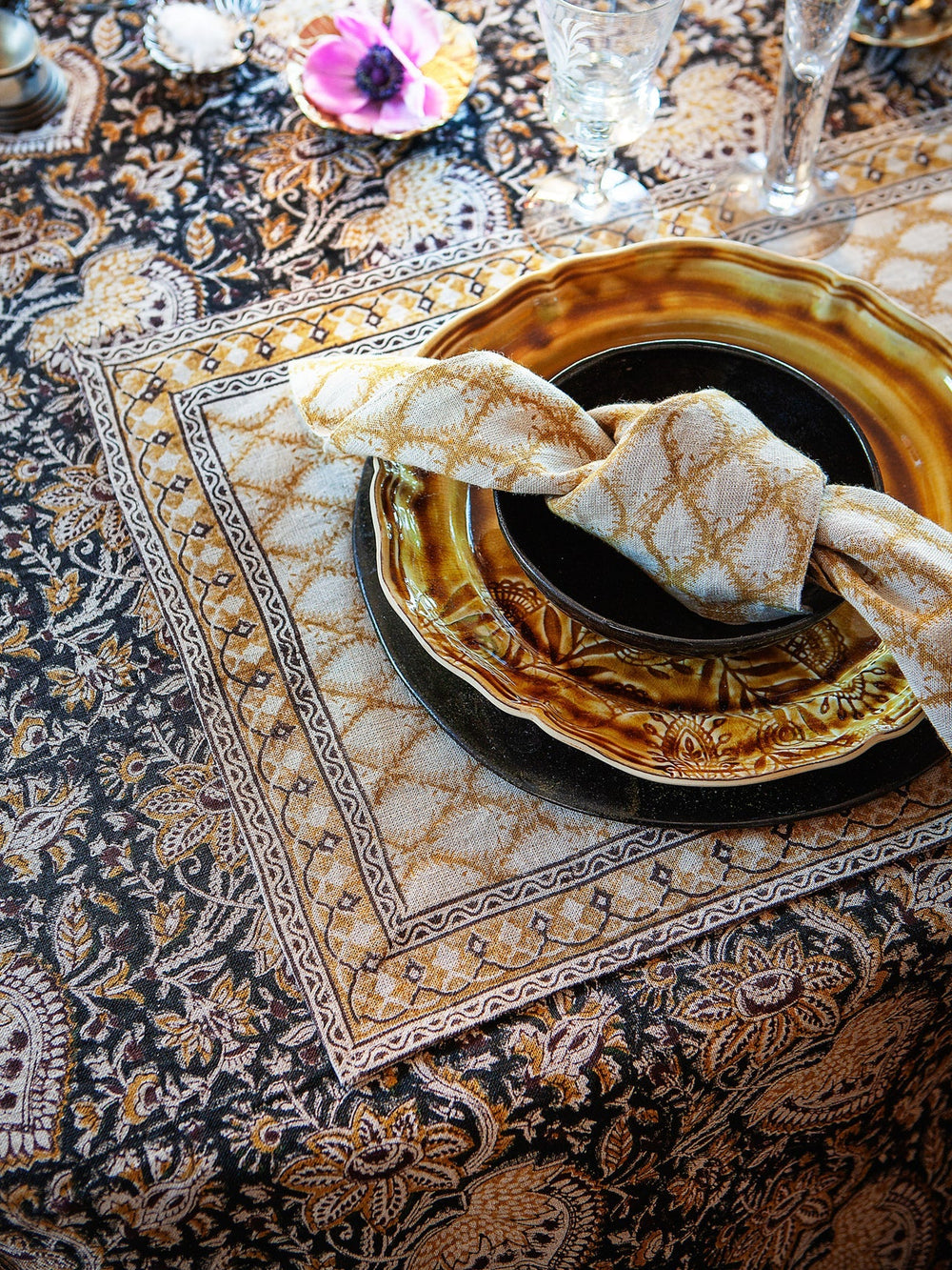 Cypress | SET OF 2 | Ochre Linen Placemat-Suzie Anderson Home