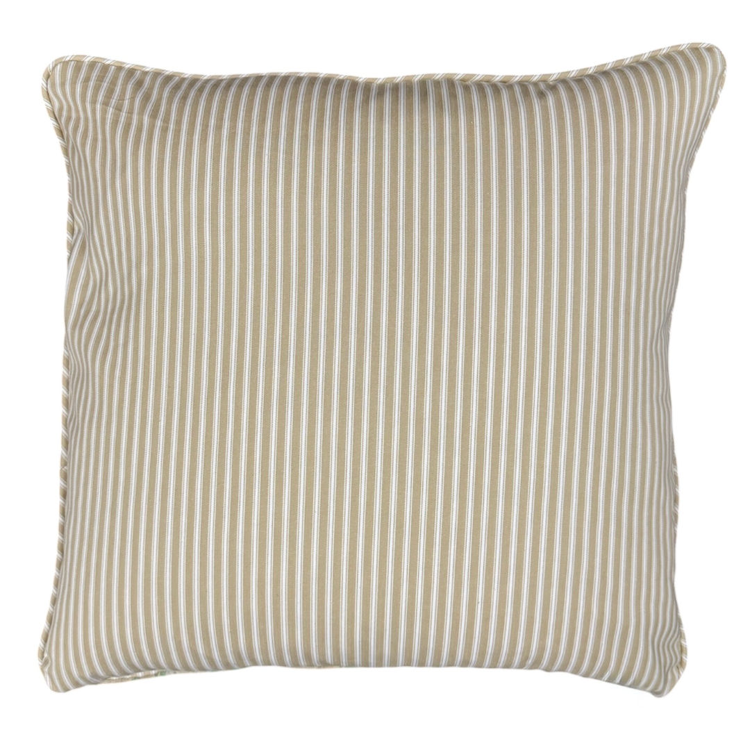 Tally Ho / Ticking Rustic Stripe Ivory Custom Cushion & Insert 50x50cm