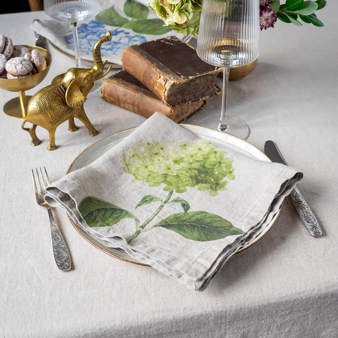 Hydrangea Linen Napkins | Set of 6 Mixed Designs