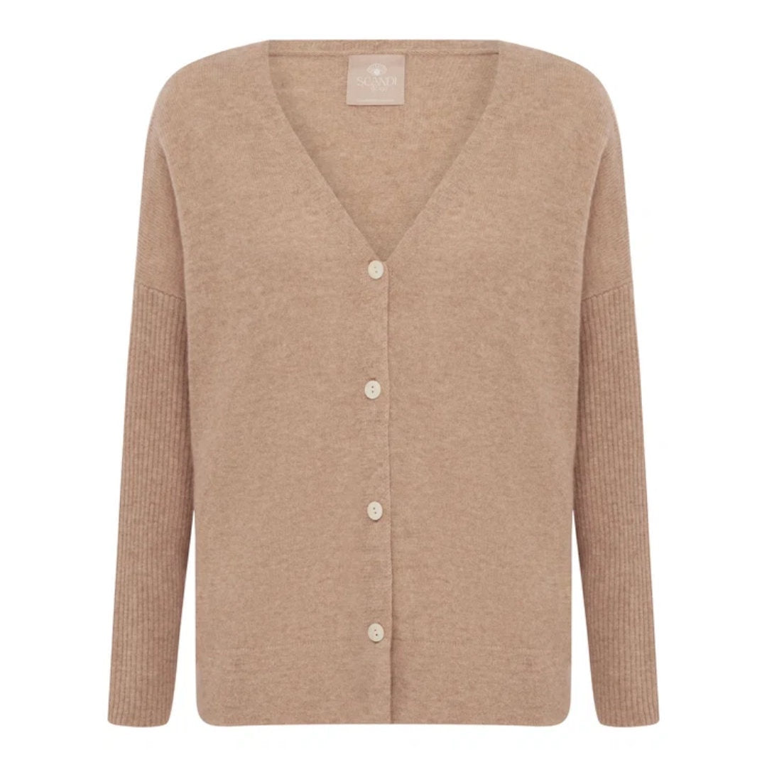 Scandi | Luna Knit Cardigan | Dark Beige