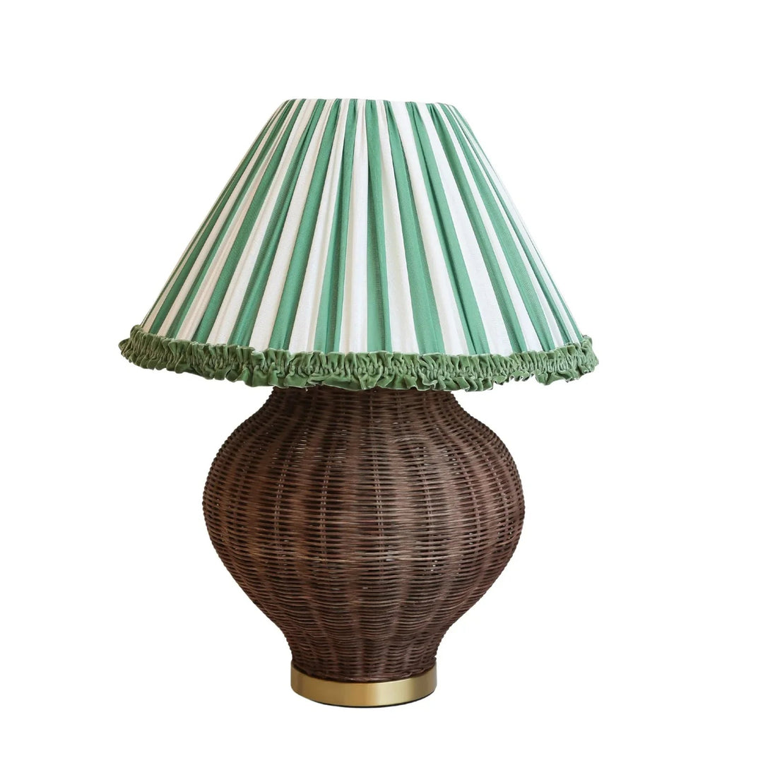 Dark Paloma Rattan Rechargeable Lamp Base (*PLEASE READ DESCRIPTION) - Suzie Anderson Home