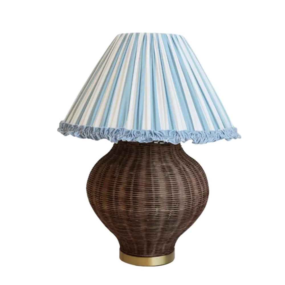 Dark Paloma Rattan Rechargeable Lamp Base (*PLEASE READ DESCRIPTION) - Suzie Anderson Home