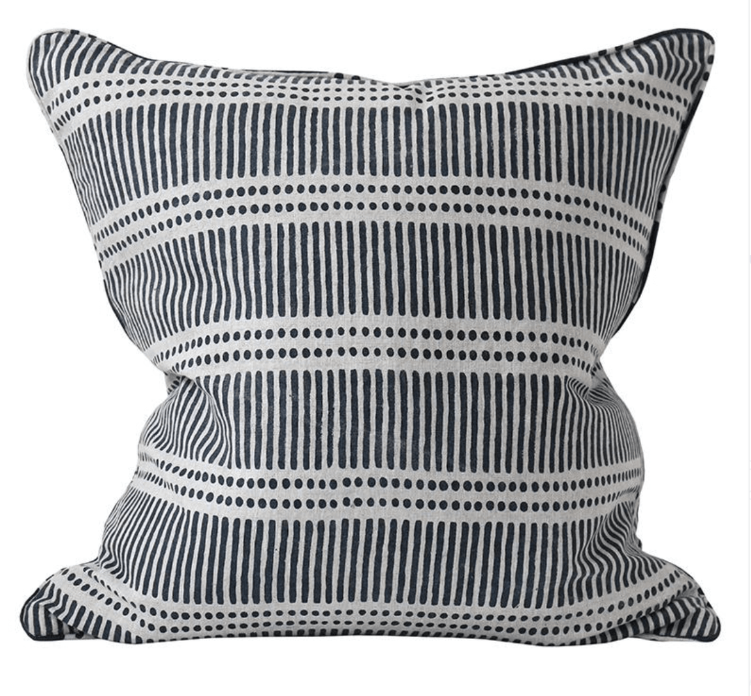 Dash Dot Indian Teal Cushion & Insert | 55x55cm - Suzie Anderson Home