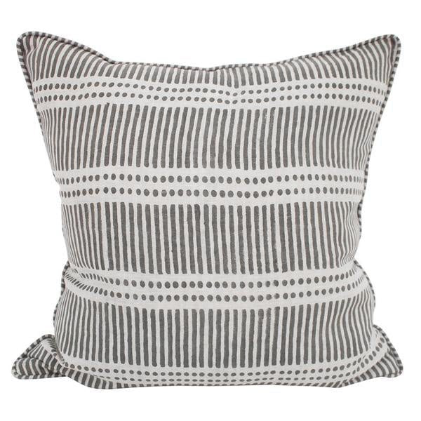 Dash Dot Mud Linen Cushion & Insert | 55x55cm - Suzie Anderson Home