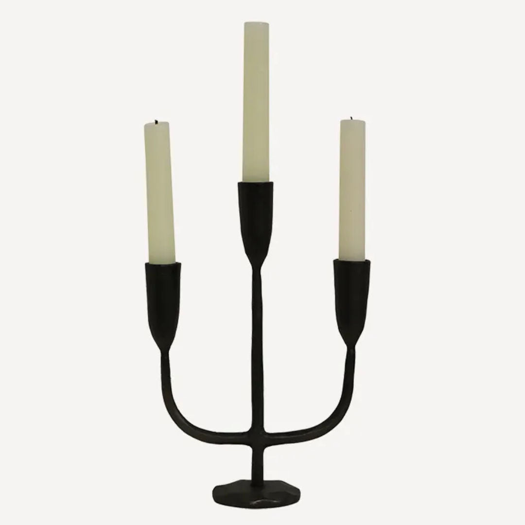 Dax 3 Light Candlestand | Black
