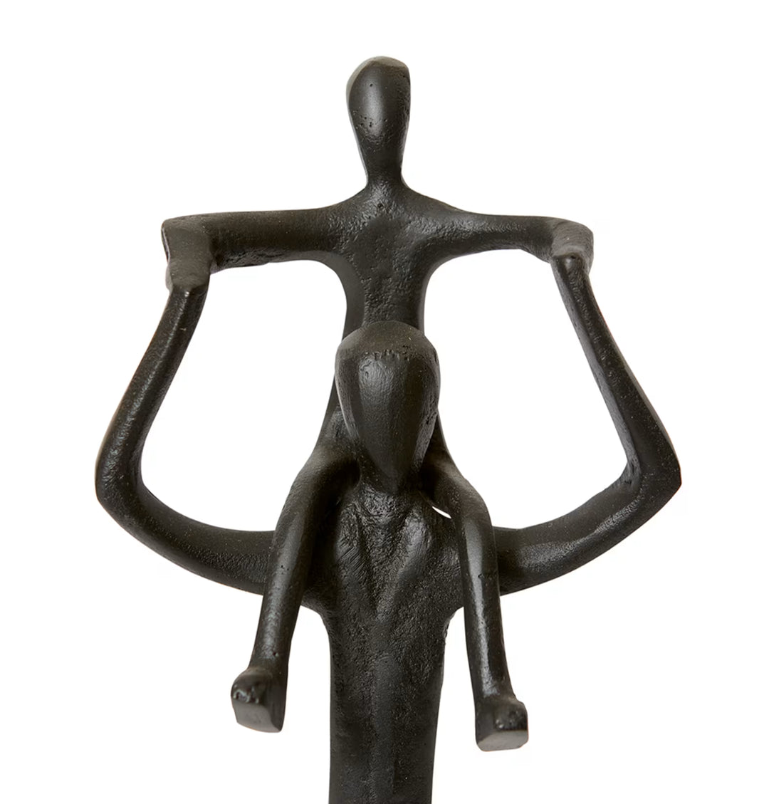 Father and Son Sculpture  | Black