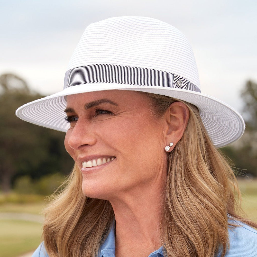 Deborah Hutton Summer Hat 037 | UPF50+ | White/Navy - Suzie Anderson Home