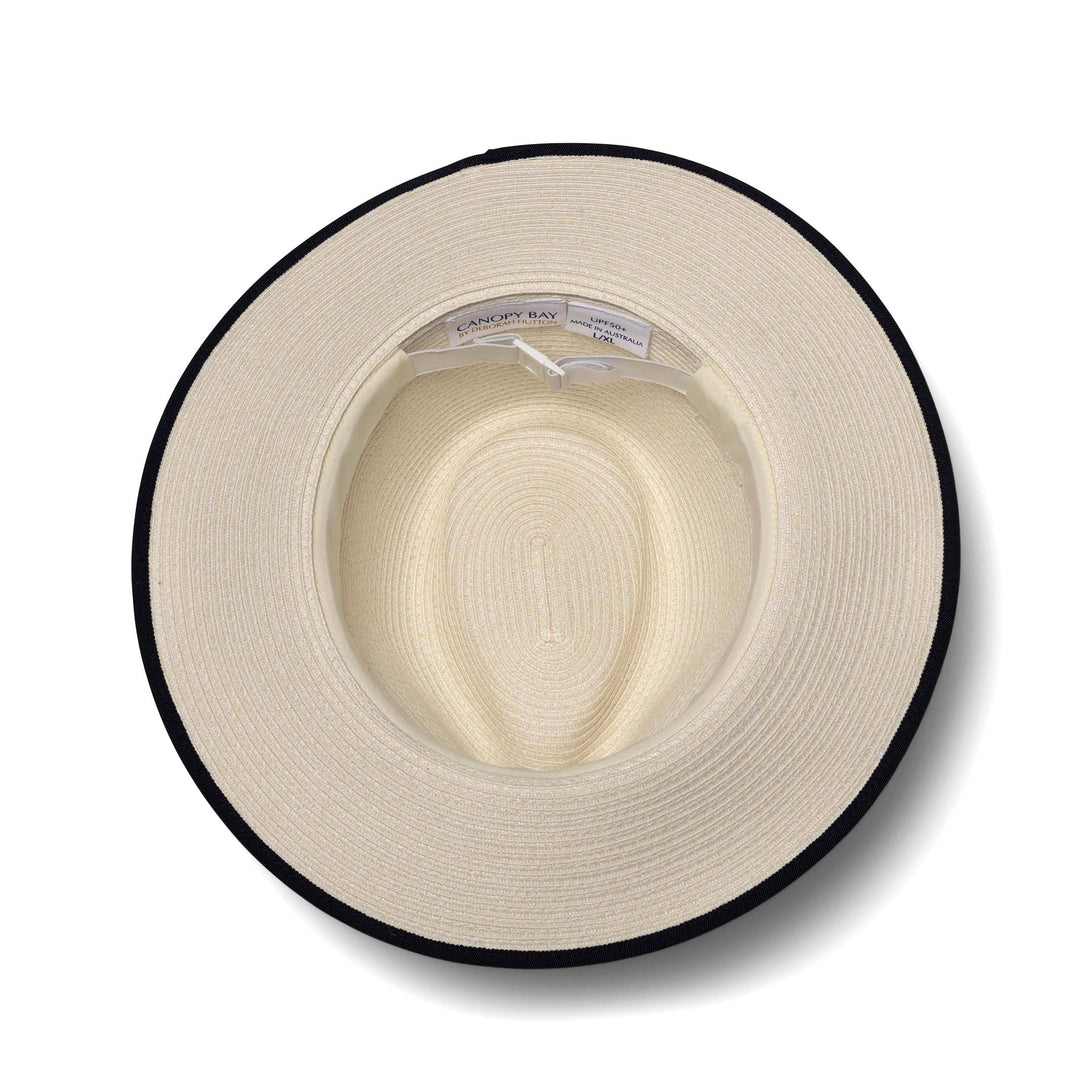 Deborah Hutton Summer Hat 038 | UPF50+ | Ivory/Black - Suzie Anderson Home