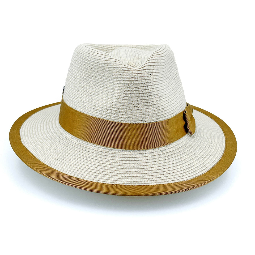 Deborah Hutton Summer Hat 70 | Boston Fedora | Beige Caramel - Suzie Anderson Home