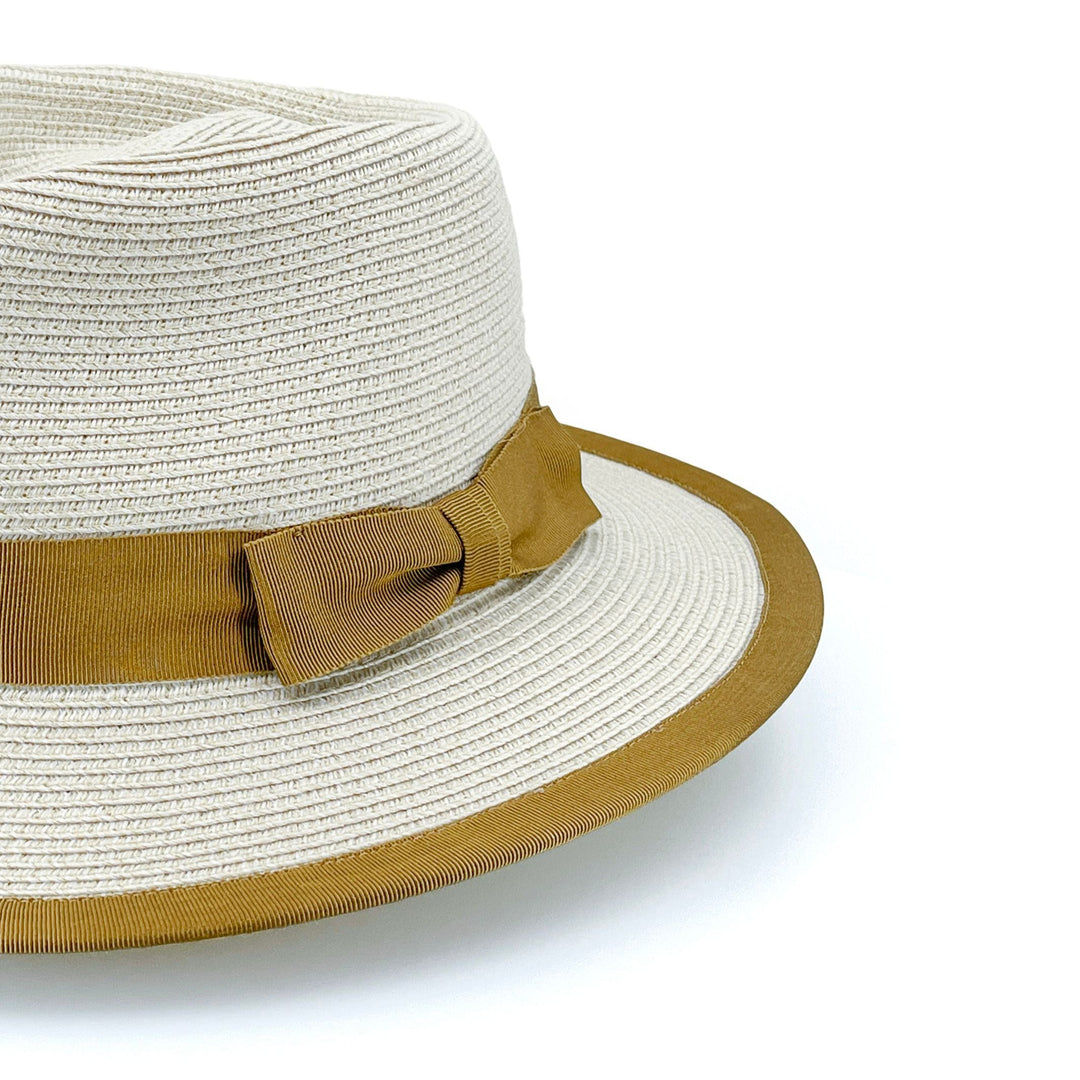 Deborah Hutton Summer Hat 70 | Boston Fedora | Beige Caramel - Suzie Anderson Home