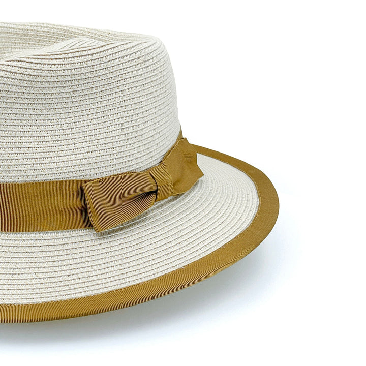 Deborah Hutton Summer Hat 70 | Boston Fedora | Beige Caramel - Suzie Anderson Home