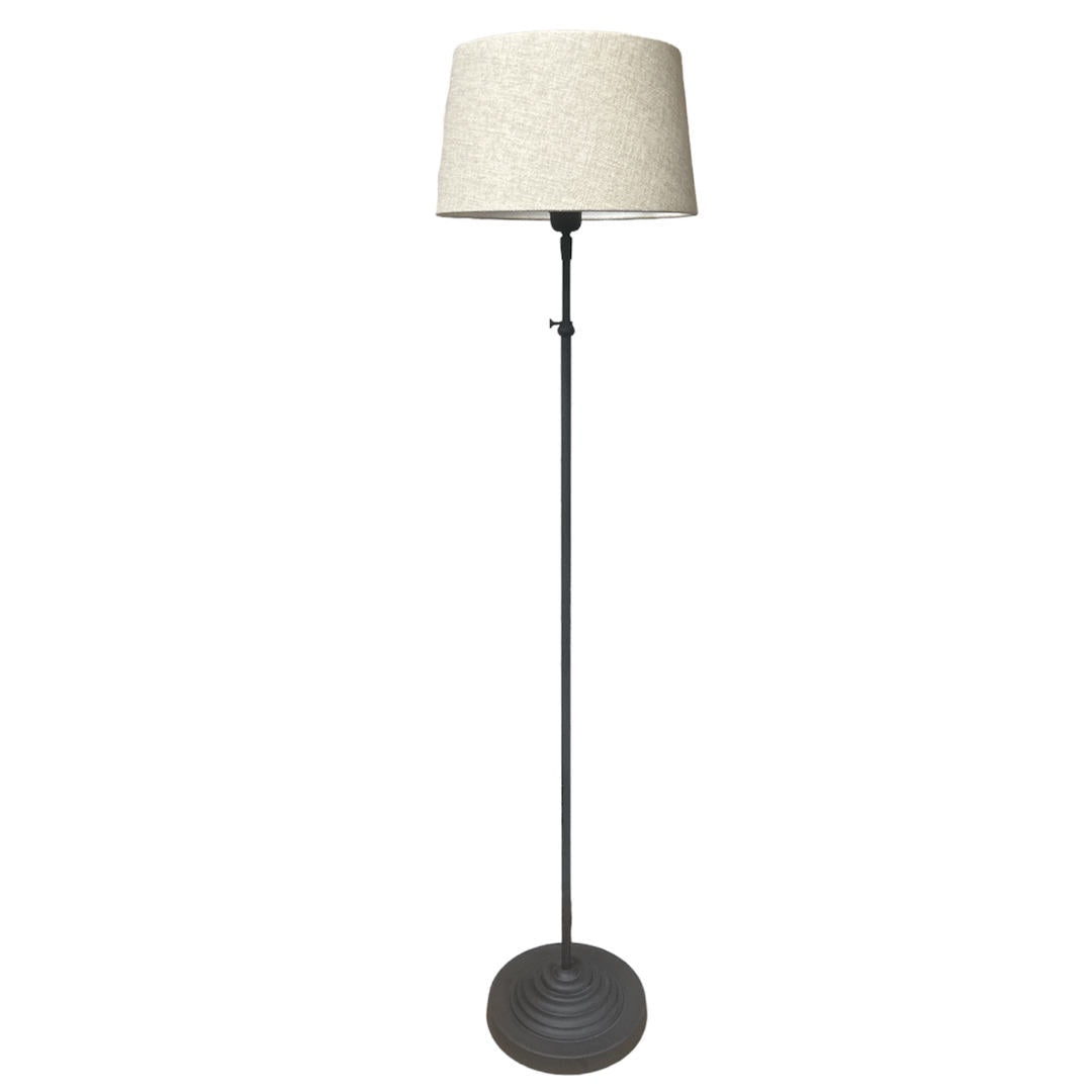 Delphi Adjustable Floor Lamp Base | Lead Grey | H105 - 135cm - Suzie Anderson Home