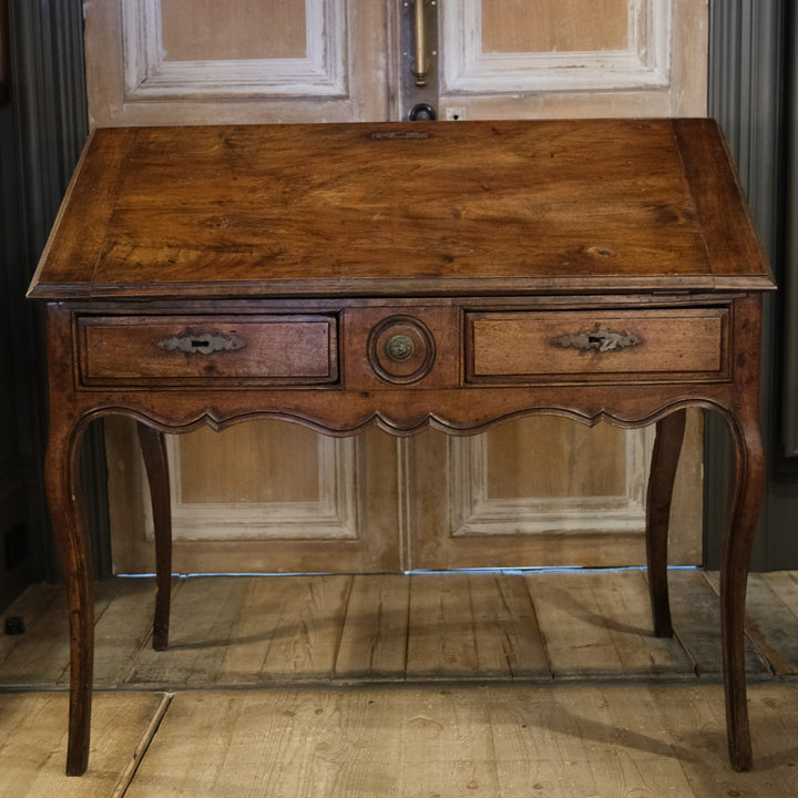 ESTATE| Antique (19th C) French Fruitwood Louis XV style  Bureau Fall  Front desk-Suzie Anderson Home