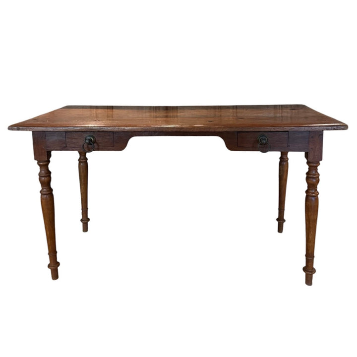 Vintage Teak Writing Desk | Solid Timber Top | Estate Collection