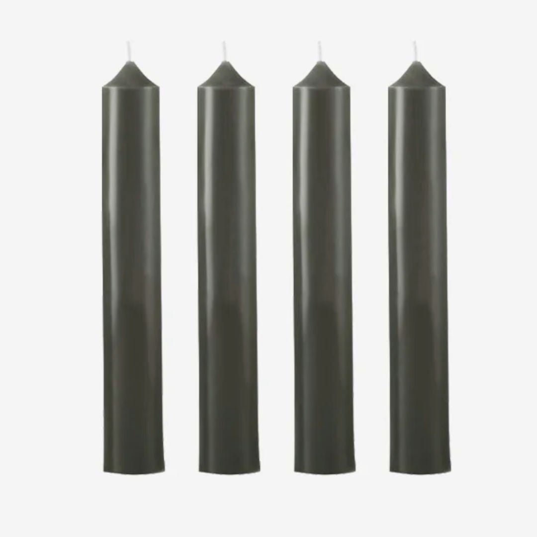 Dinner Candle | Ardoise Slate Grey | Made in France - Suzie Anderson Home