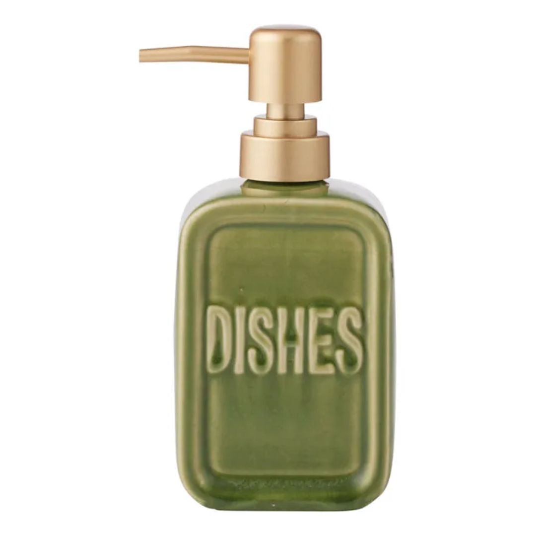 Dishes | Ceramic Soap Dispenser | Olive