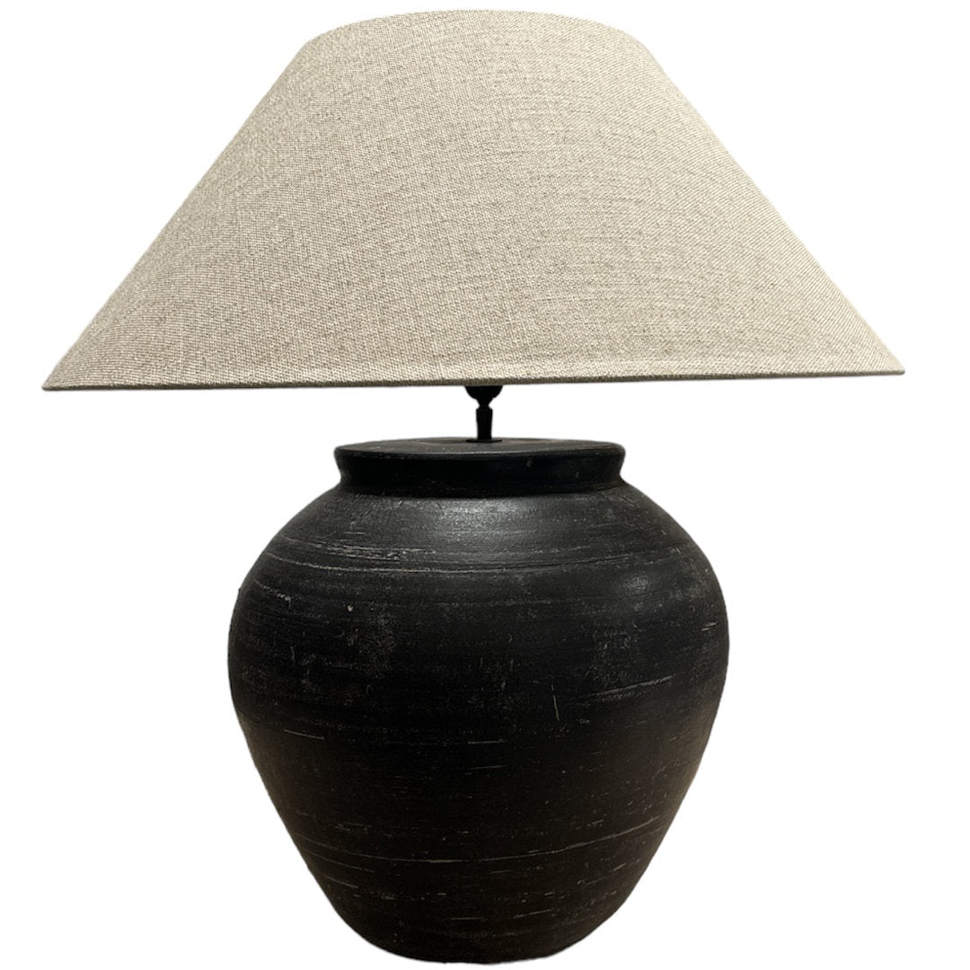 Disio Jug Table Lamp Base | Brown / Black | W39 x H49cm - Suzie Anderson Home