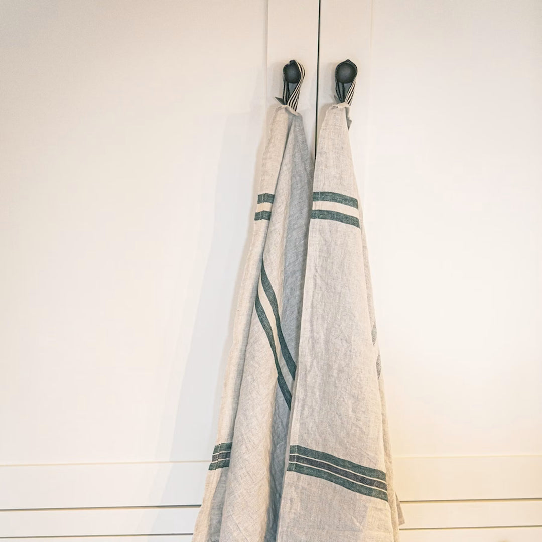 Dock Linen Tea Towel | Libeco | Racing Stripe