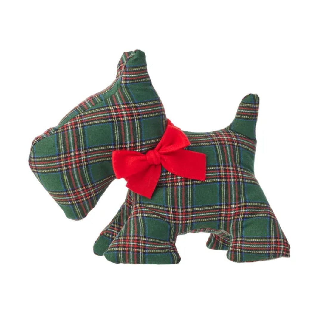 Check Festive Scottie Dog 35cm