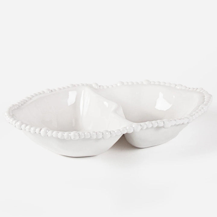 Pearl Double Serving Bowl | Melamine | White