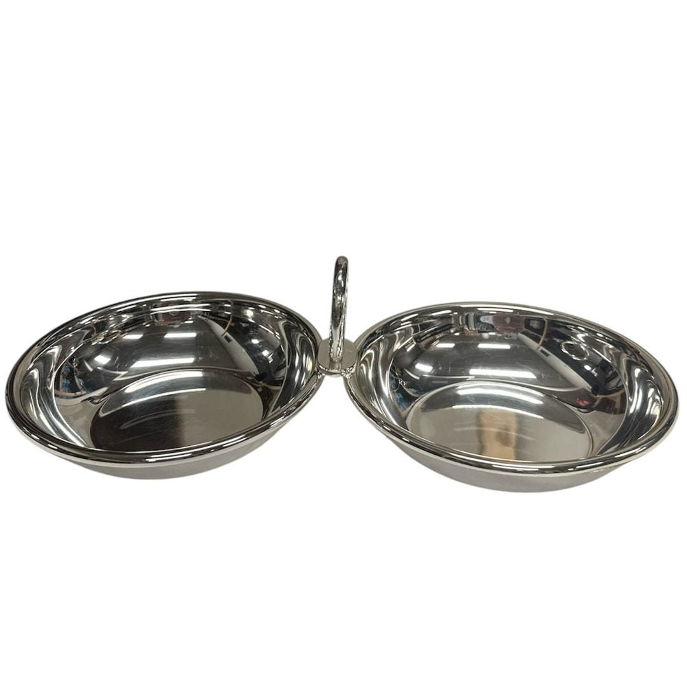 Double Silver Serving plate | Handcrafted in Turkey - Suzie Anderson Home