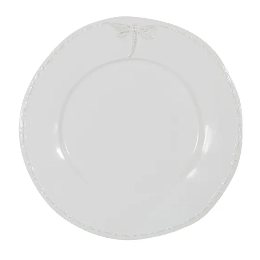 Dragonfly Stoneware | White | Dinner Plate (BOWRAL) - Suzie Anderson Home