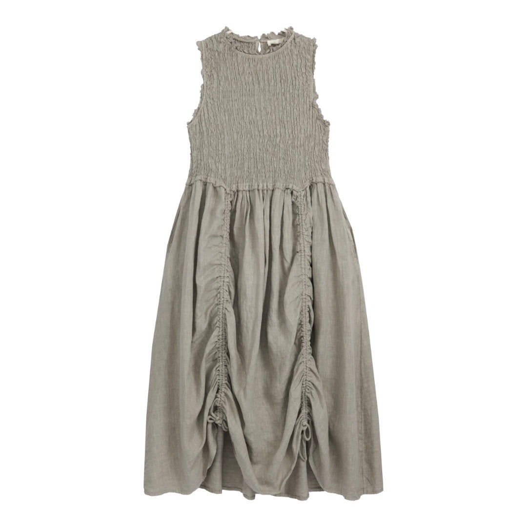 Bypias | Hacienda Linen Dress | Taupe