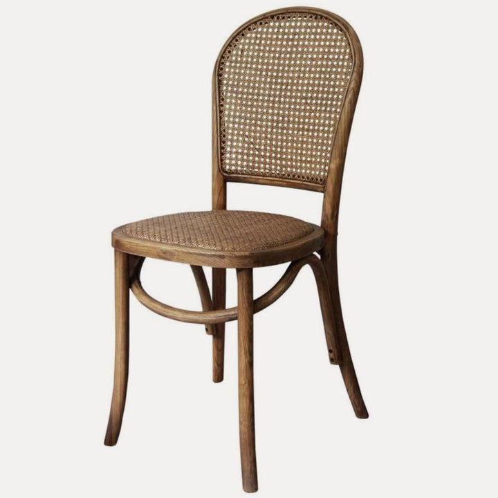Andy Oak & Rattan Dining Chair | Natural